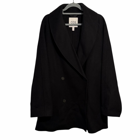 COS Women's Black Double-Breasted Jacket - Picture 2 of 16